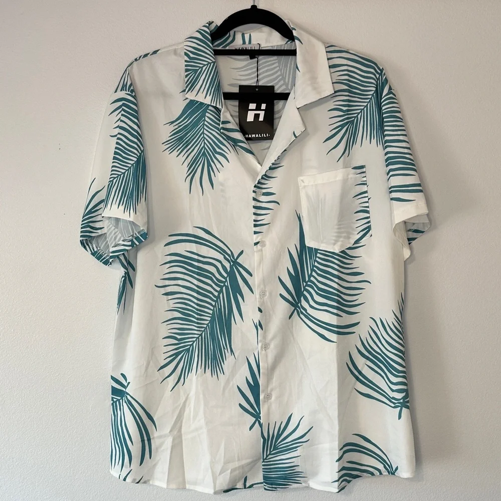 Bundle & save 2 for $25 item- NWT Hawalili Men’s Size Large Hawaiian Print - Picture 1 of 6